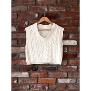Cable Knit Sweater Vest